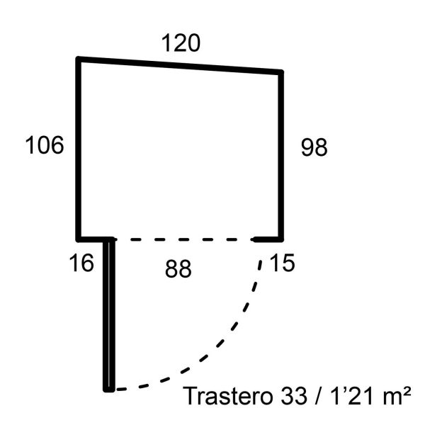 Trastero 33 / 1'21m²