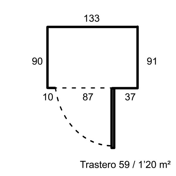 Trastero 60 / 1'14m²