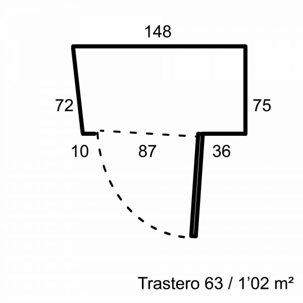 Trastero 63 / 1'02m²